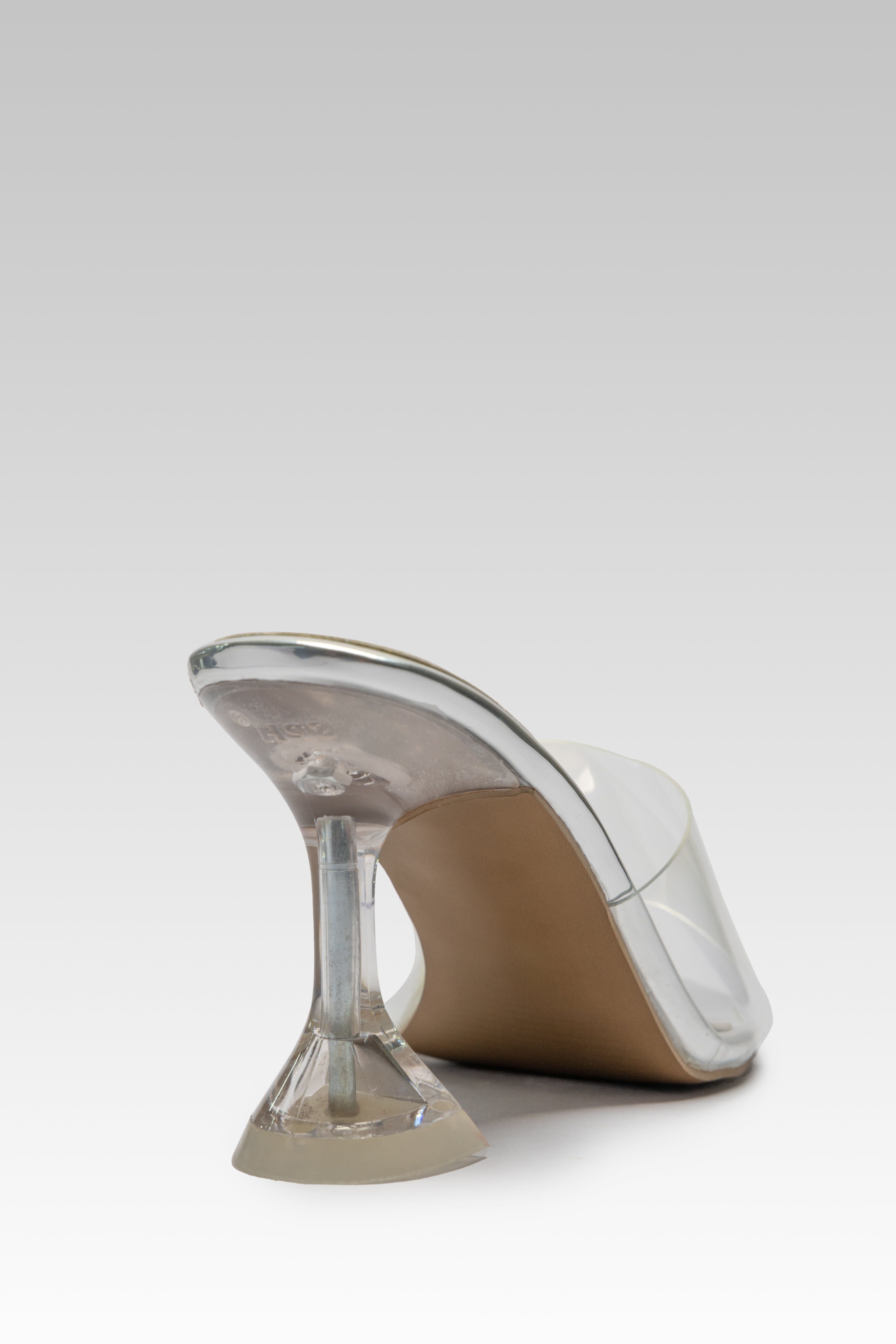 Shop Stylish EVE Silver Transparent Heels Sandals - Zori World